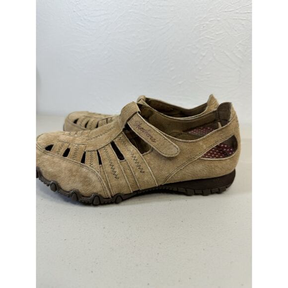 Skechers Open Air Active Outdoor Beige Tan Suede Leather Shoes Womens US Size 6 - Picture 5 of 8